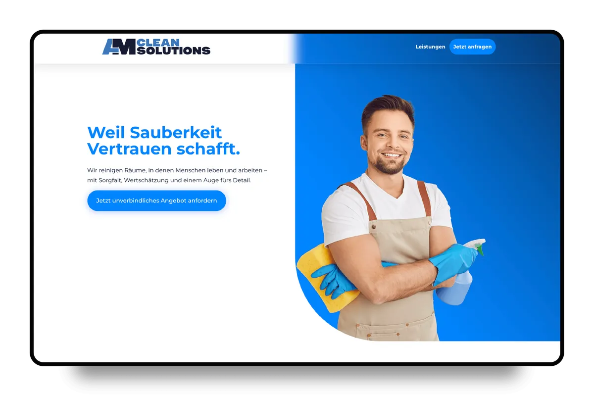 Screenshot: AM Clean Solutions